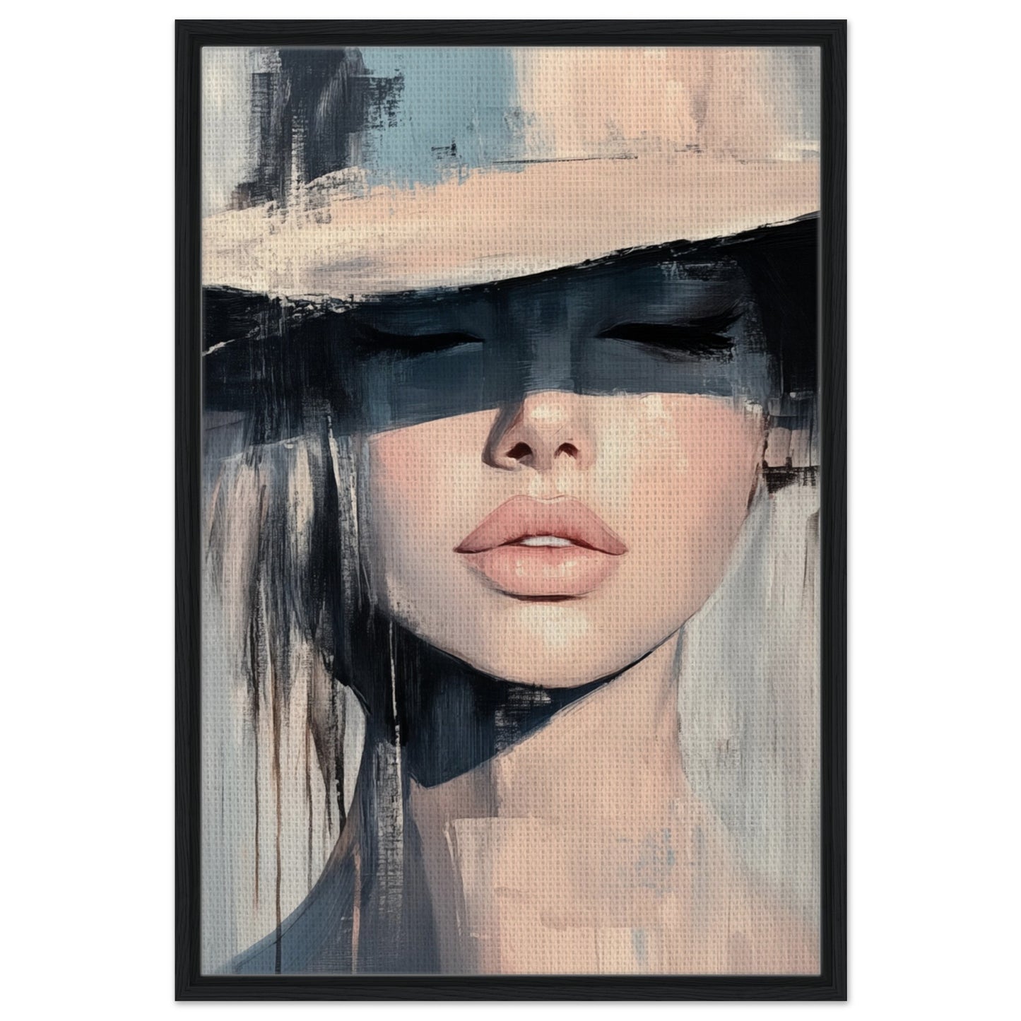 Verborgene Eleganz | Gerahmte Leinwand Schwarzer Rahmen 60x90 cm - Pixara