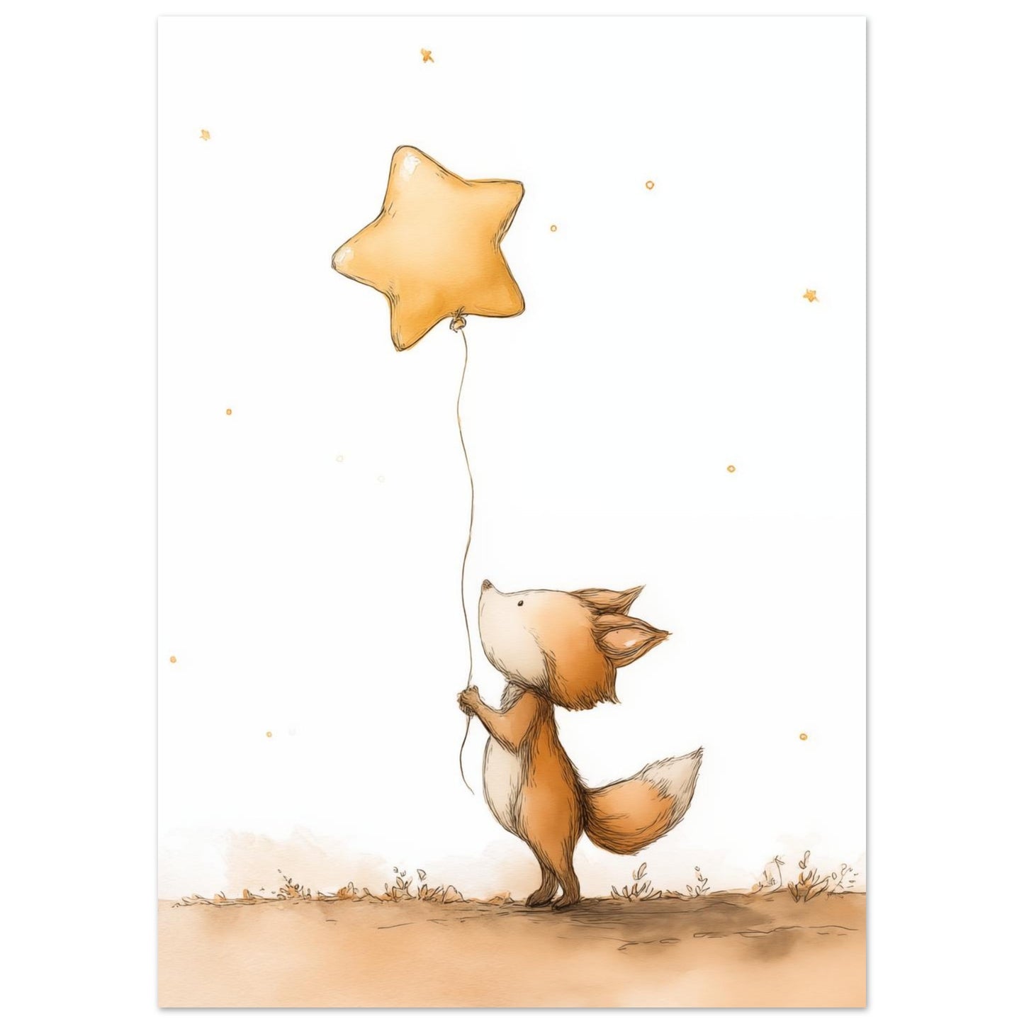 Kleiner Fuchs mit Stern 50x70 cm - Pixara