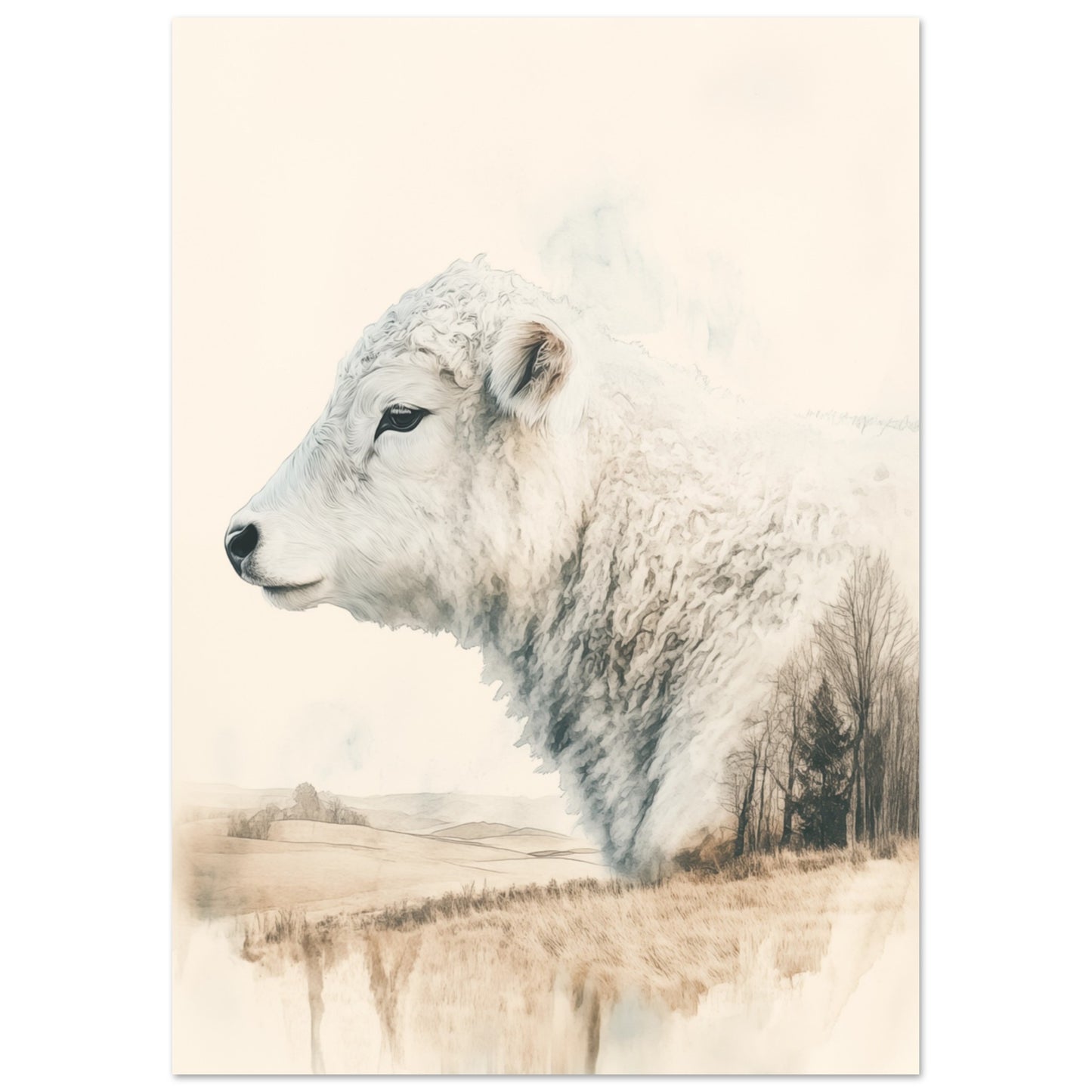 Galloway in Doppelbelichtung A4 21x29.7 cm - Pixara