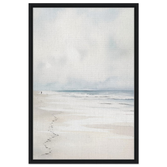 Sandspuren | Gerahmte Leinwand Schwarzer Rahmen 60x90 cm - Pixara