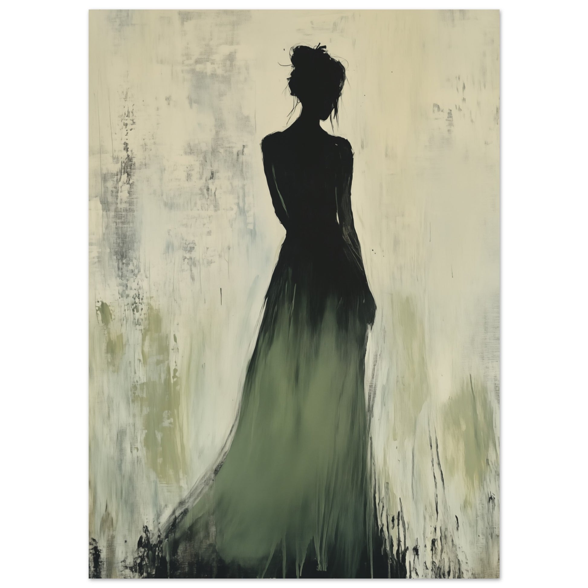 Verborgene Eleganz – Silhouette im abstrakten Stil 13x18 cm - Pixara