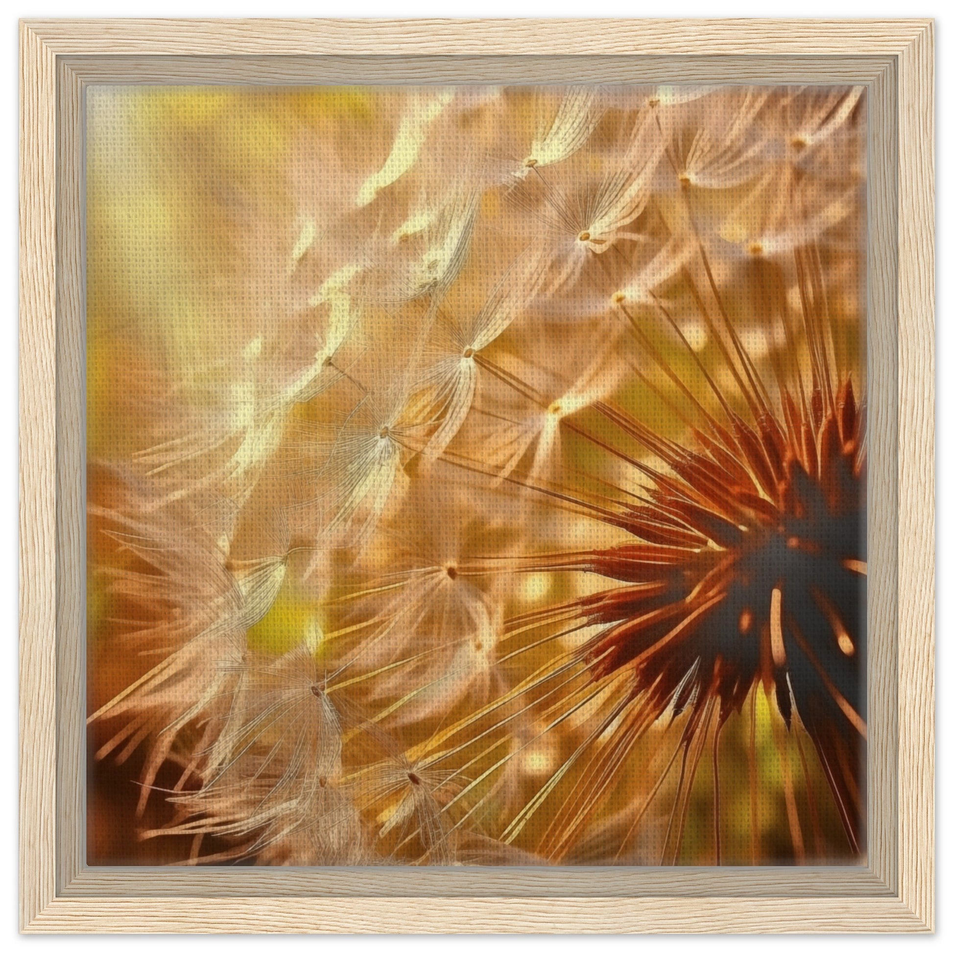 Pusteblume | Gerahmte Leinwand Holzrahmen 30x30 cm - Pixara