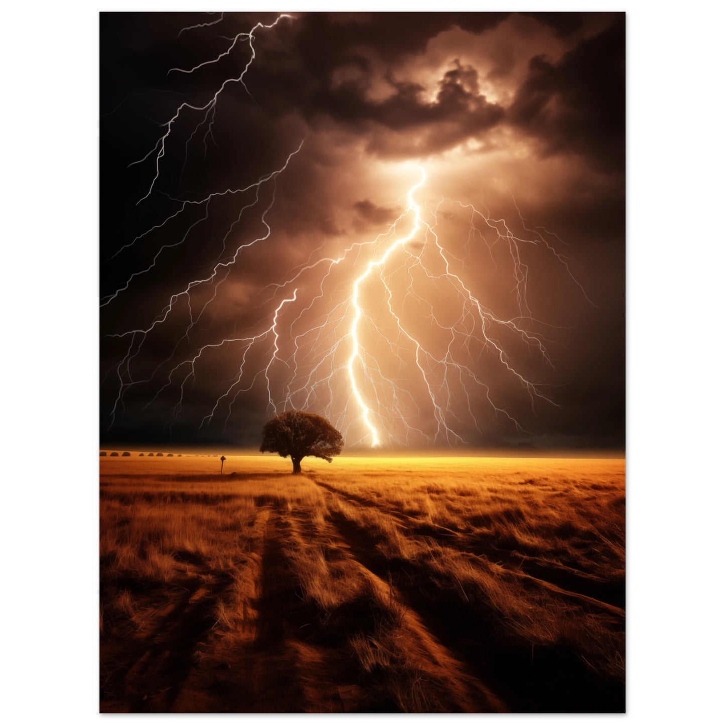 Gewitterleuchten Poster 30x40 cm - Pixara