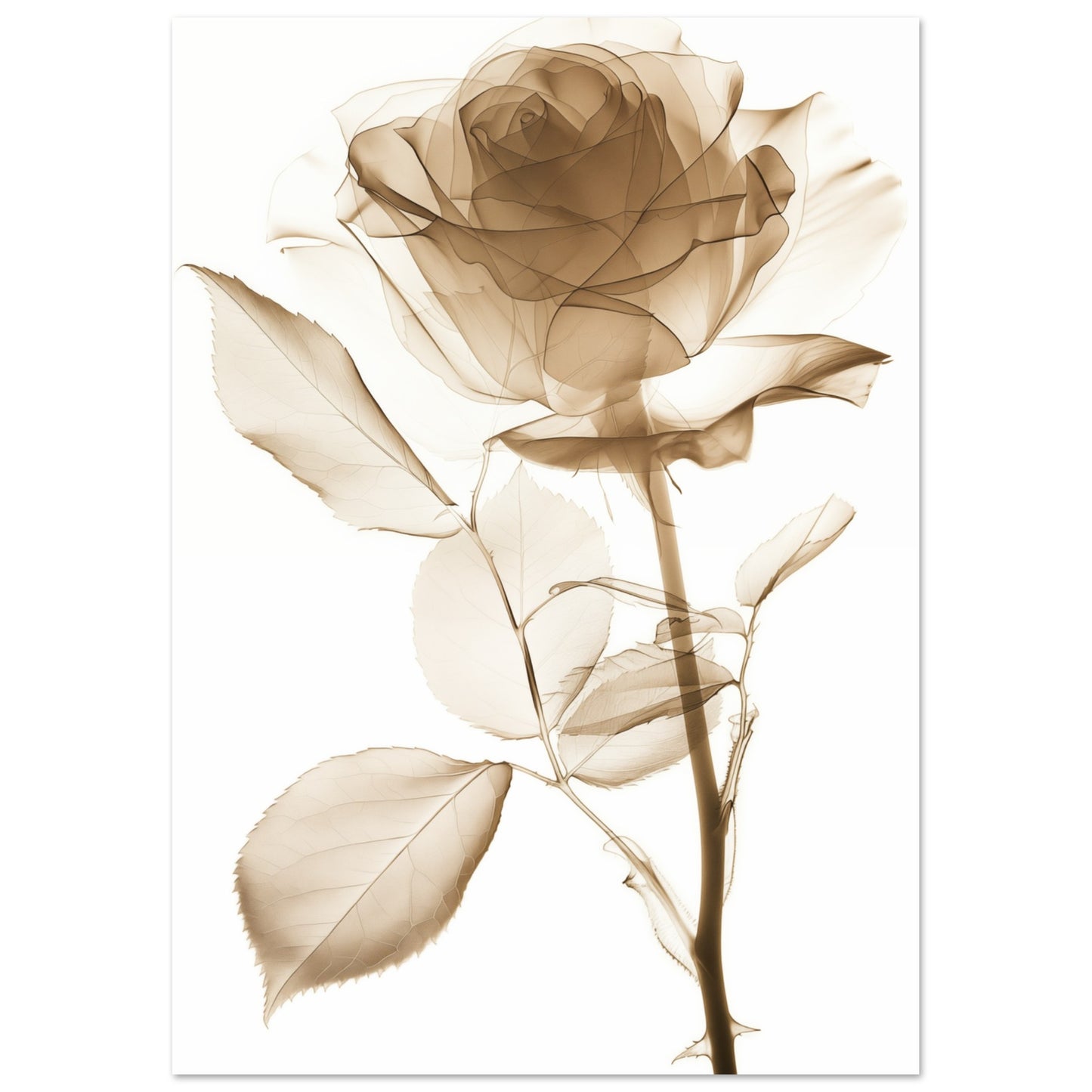 Röntgenrose A4 21x29.7 cm - Pixara