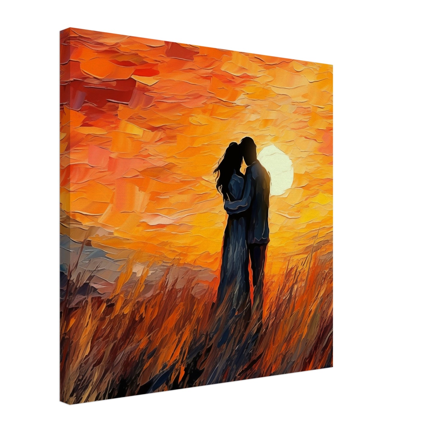 Sonnenuntergang Leinwand 50x50 cm - Pixara