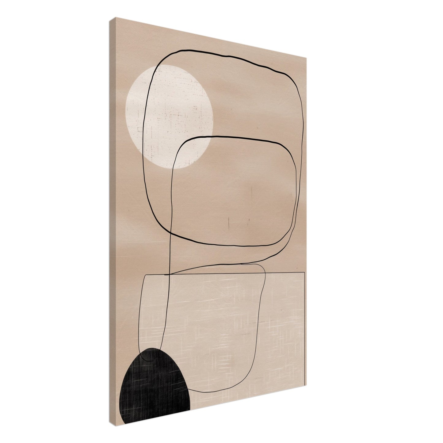 Japandi Geometrie Leinwand 60x90 cm - Pixara