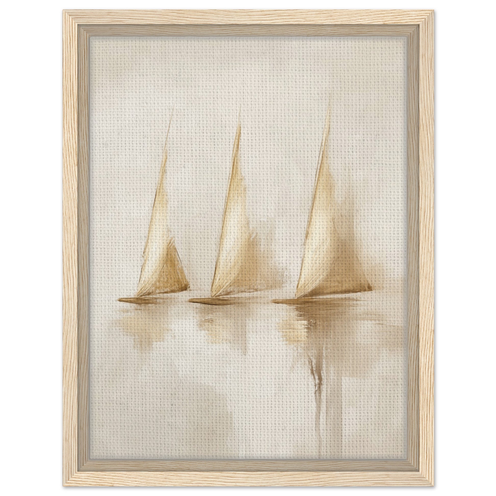 Ruhige Segel | Gerahmte Leinwand Holzrahmen 30x40 cm - Pixara