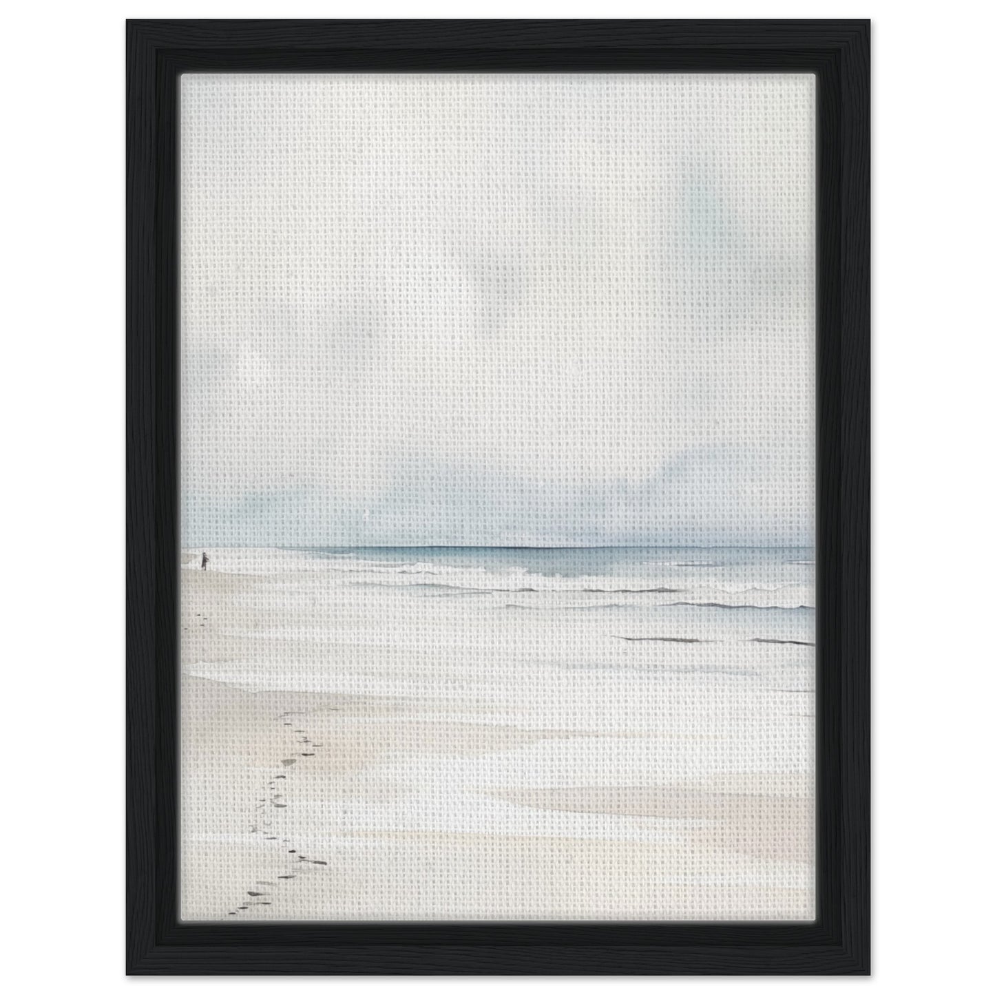 Sandspuren | Gerahmte Leinwand Schwarzer Rahmen 30x40 cm - Pixara