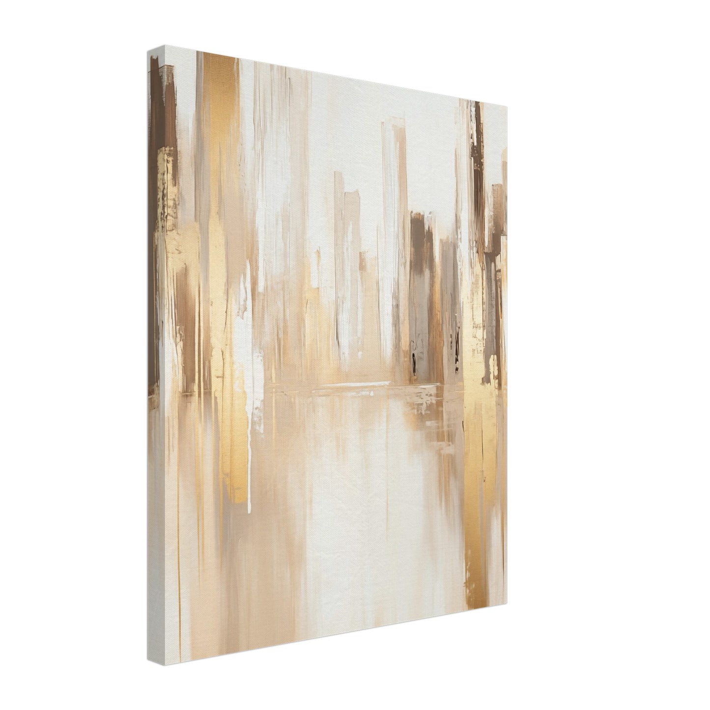 Goldene Skyline Leinwand 40x50 cm - Pixara