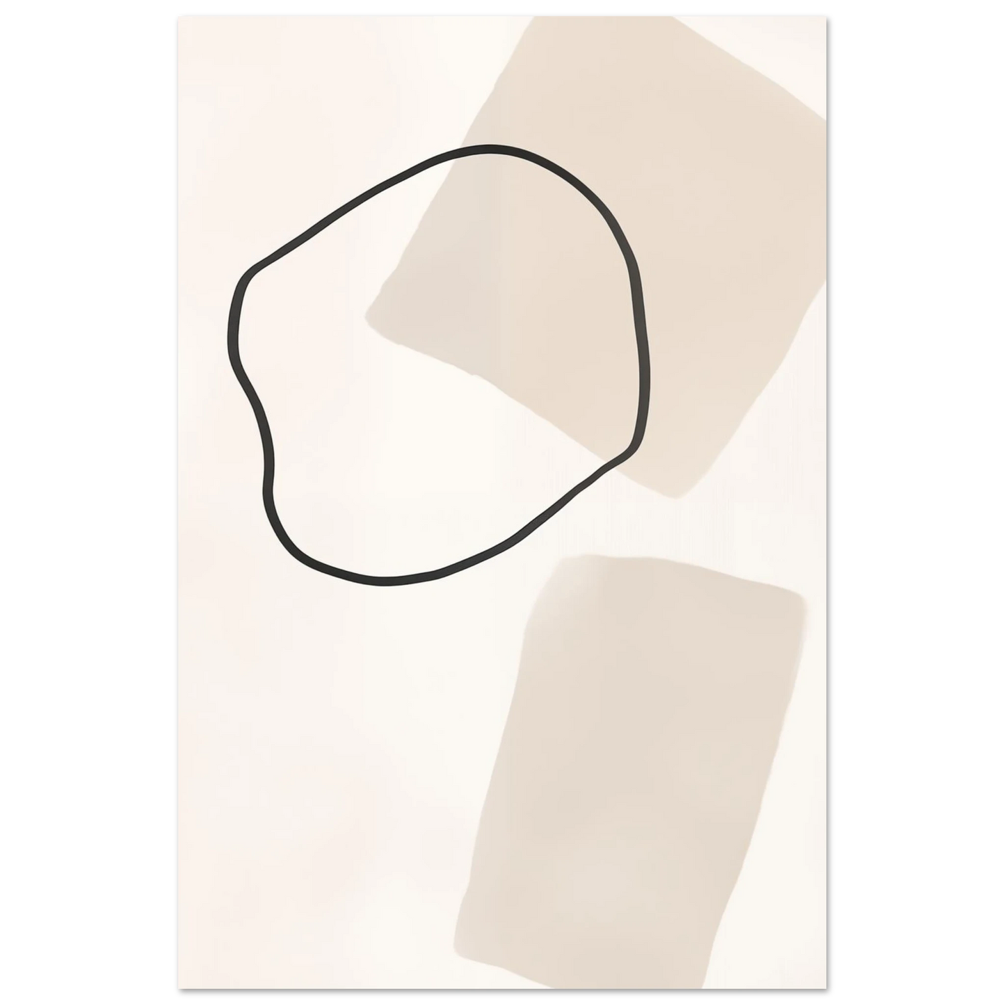 Abstrakte Balance in Beige Poster 60x90 cm - Pixara