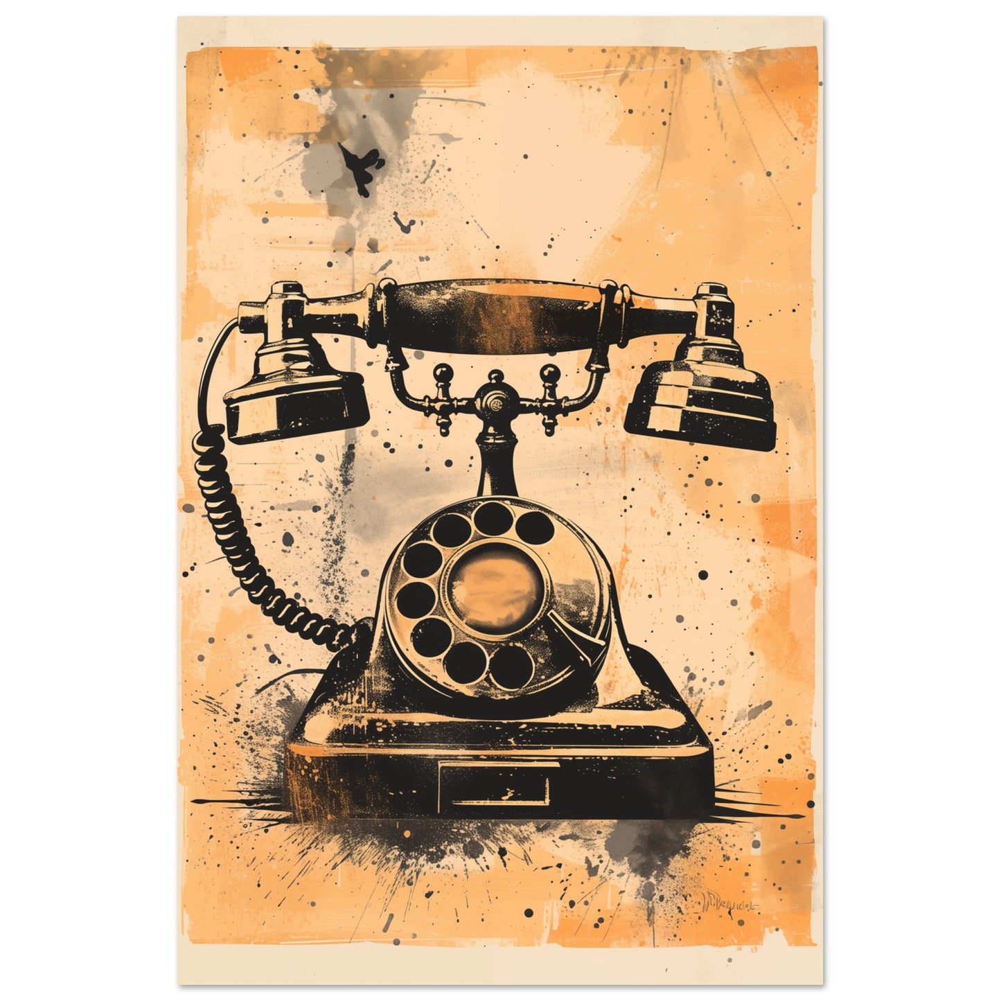 Retro Telefon 60x90 cm - Pixara