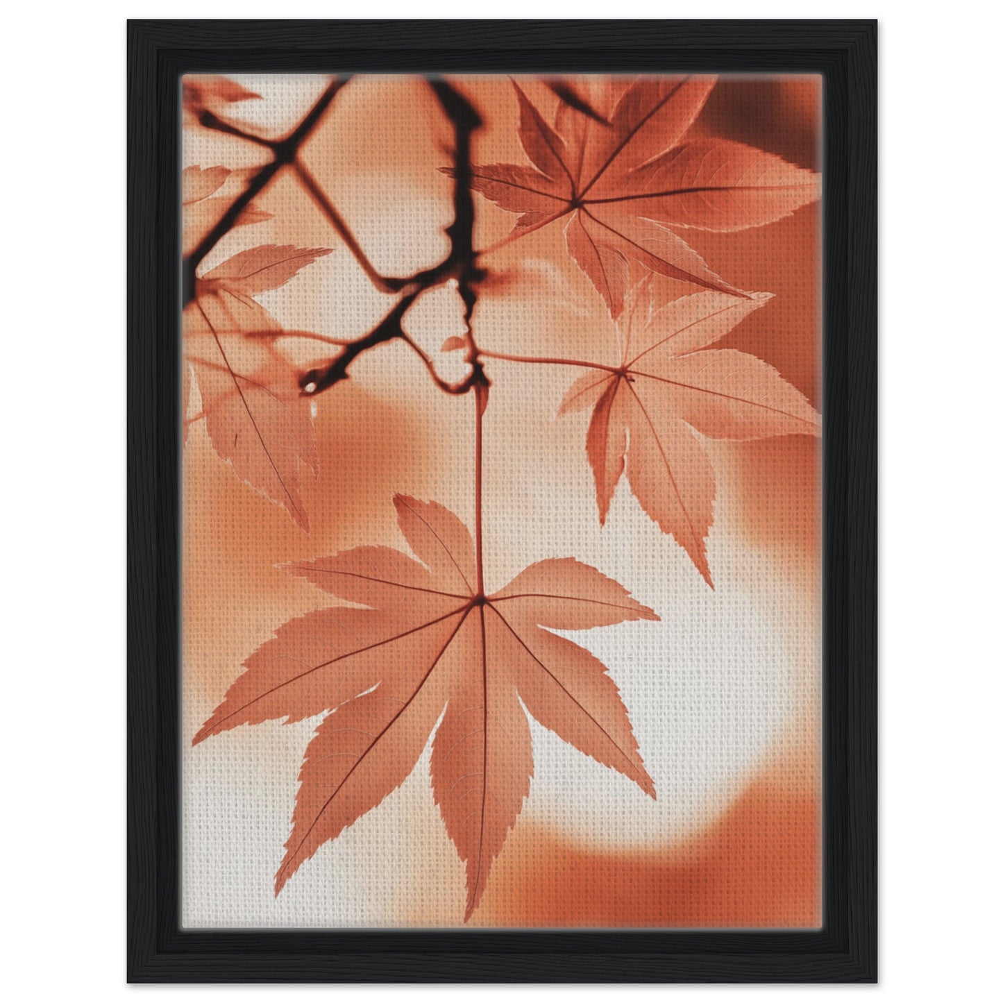 Herbstlicher Ahorntraum | Gerahmte Leinwand Schwarzer Rahmen 30x40 cm - Pixara