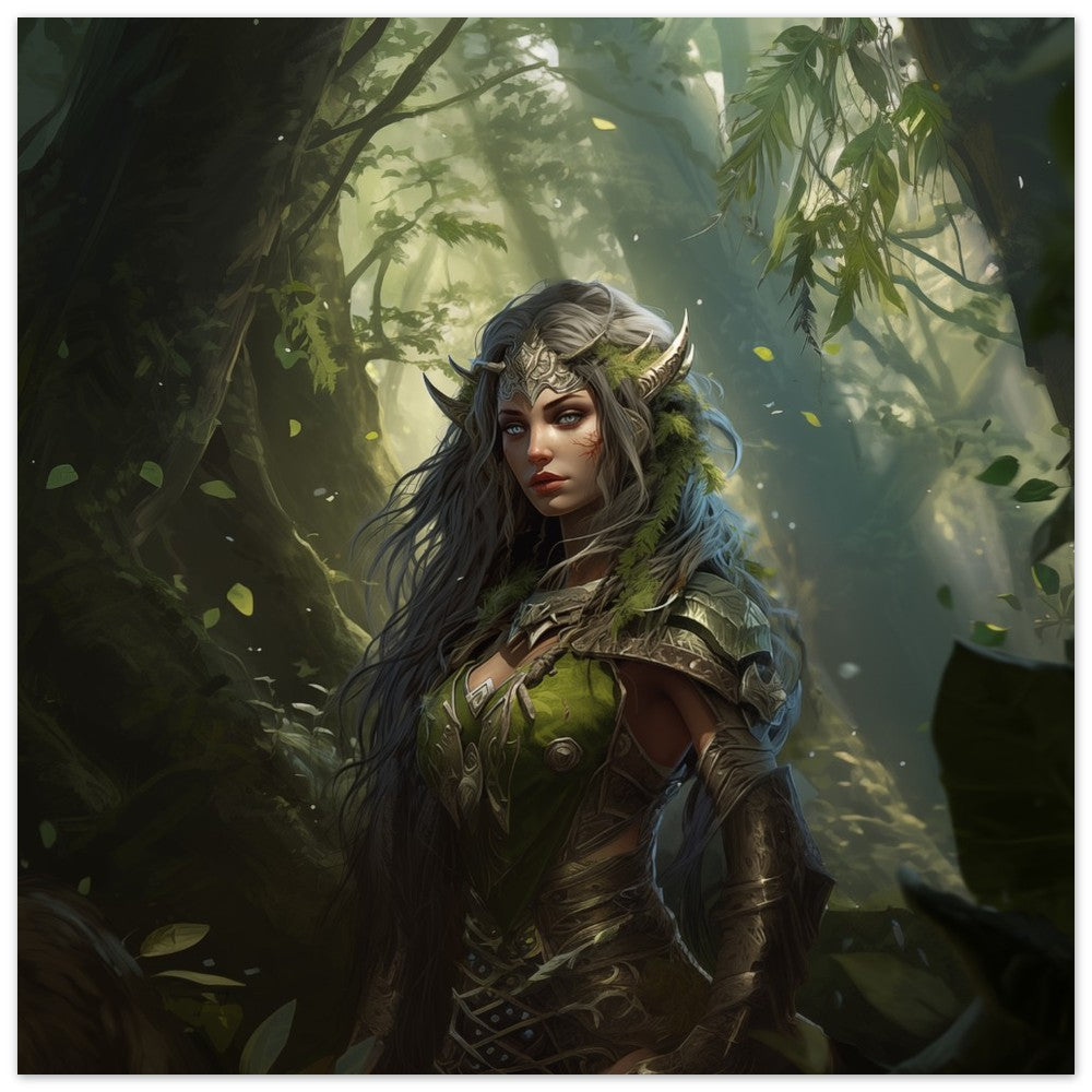 Die Hüterin des Grünwaldes "Aeliana" 30x30 cm - Pixara