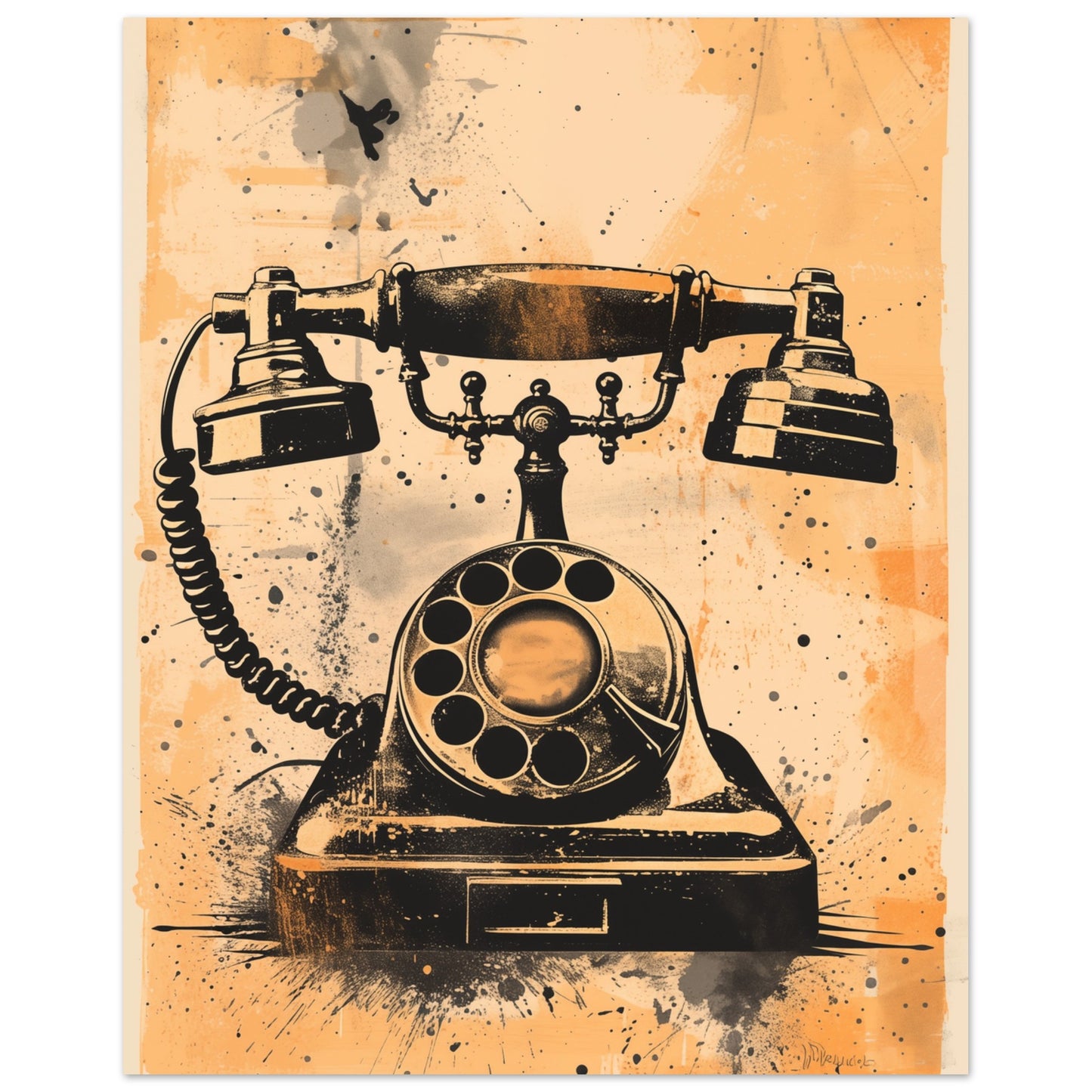 Retro Telefon 20x25 cm - Pixara