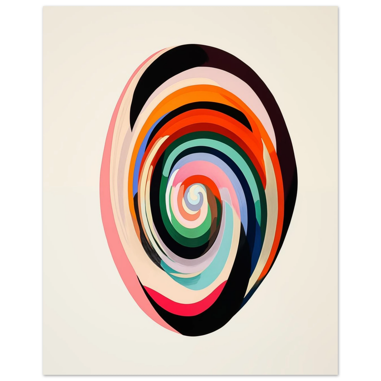 Farbenfrohe Spirale Poster 40x50 cm - Pixara