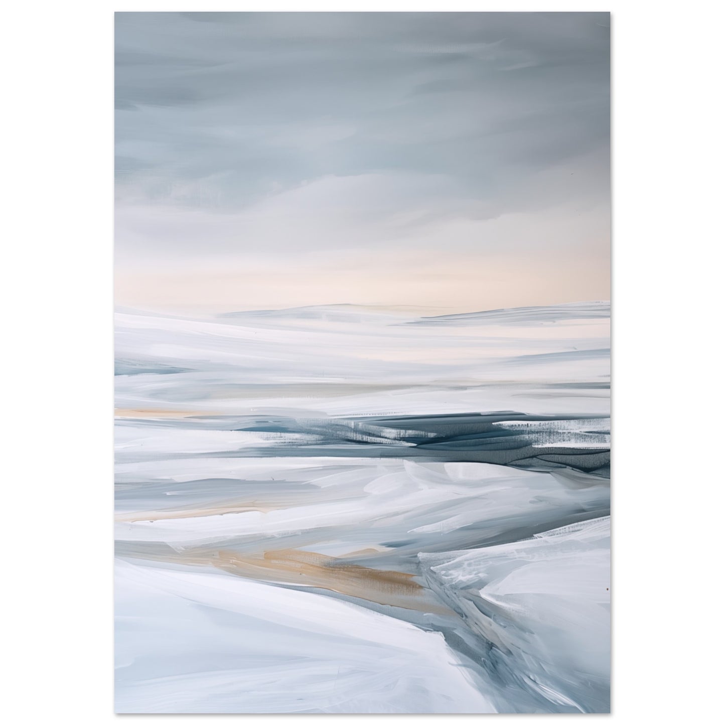 Verschneite Tiefen Poster A4 21x29.7 cm - Pixara