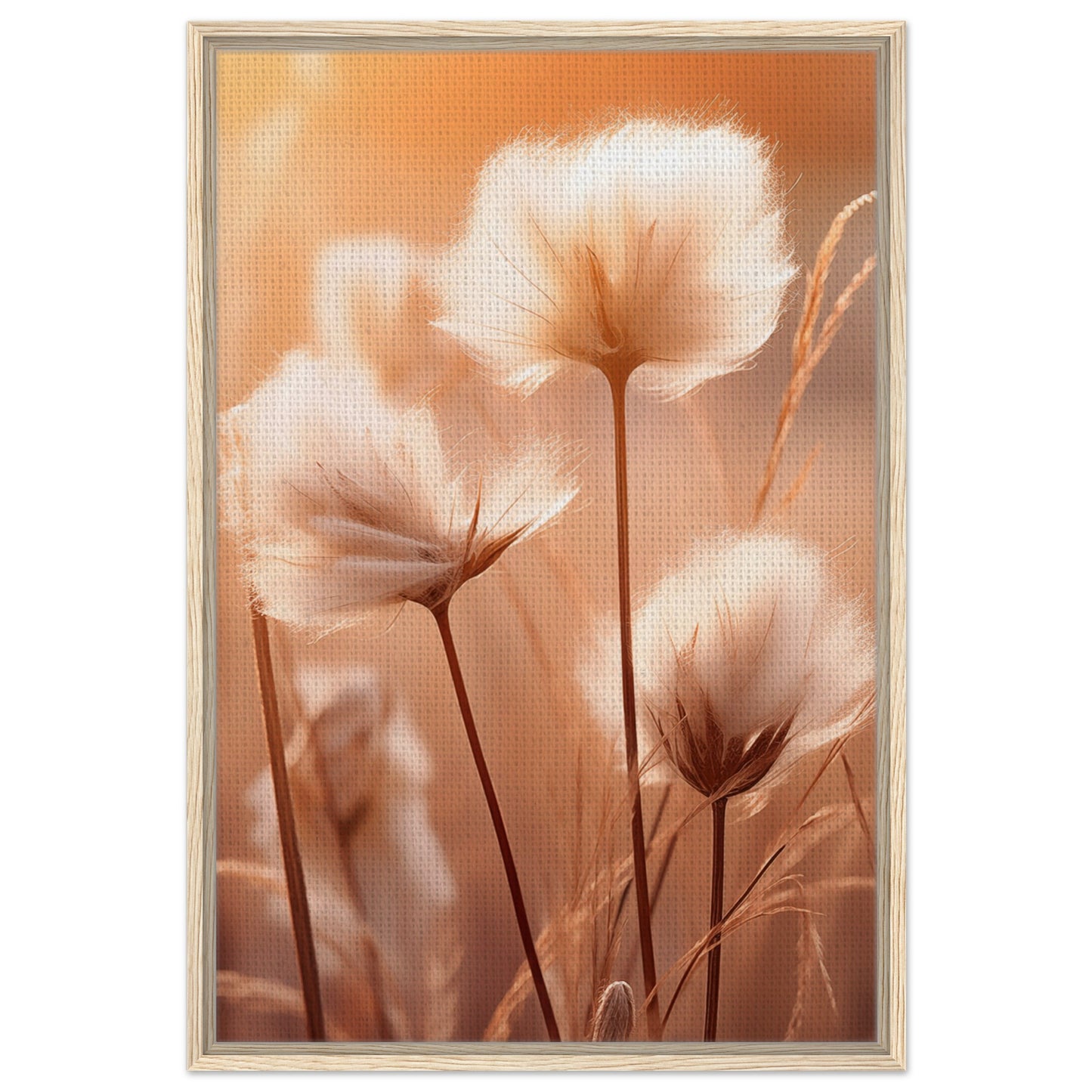 Baumwolle | Gerahmte Leinwand Holzrahmen 60x90 cm - Pixara