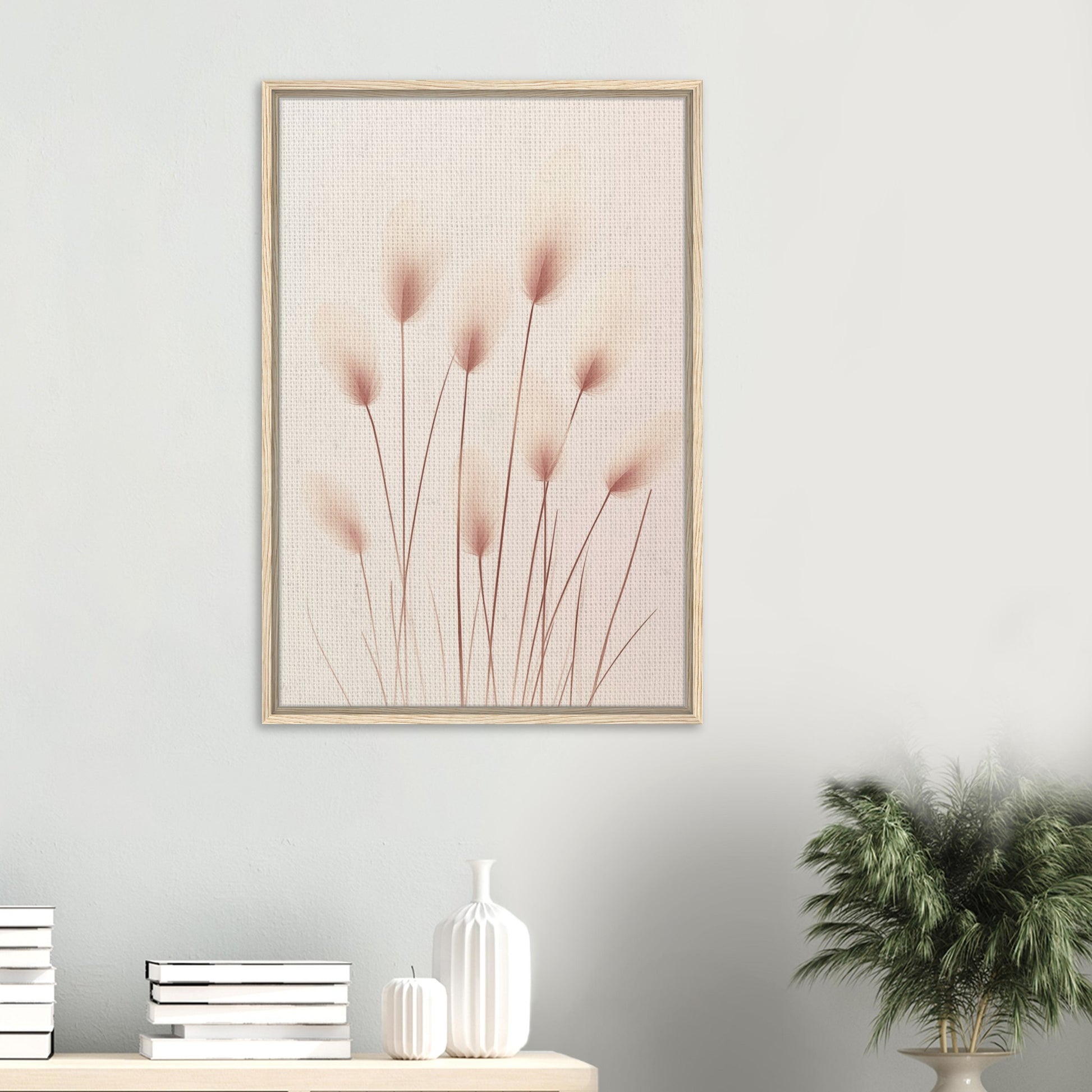 Zarte Bunny Tails | Gerahmte Leinwand - Pixara