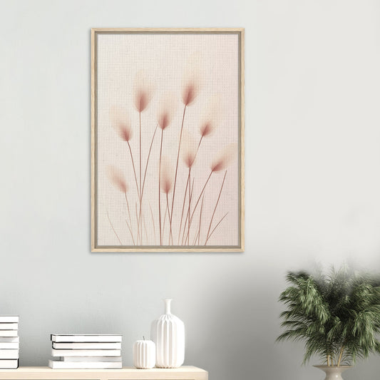 Zarte Bunny Tails | Gerahmte Leinwand - Pixara