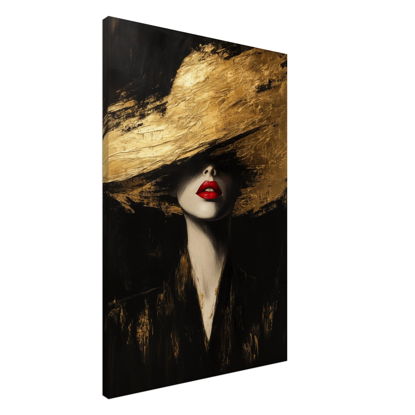 Goldene Eleganz Leinwand 60x90 cm - Pixara