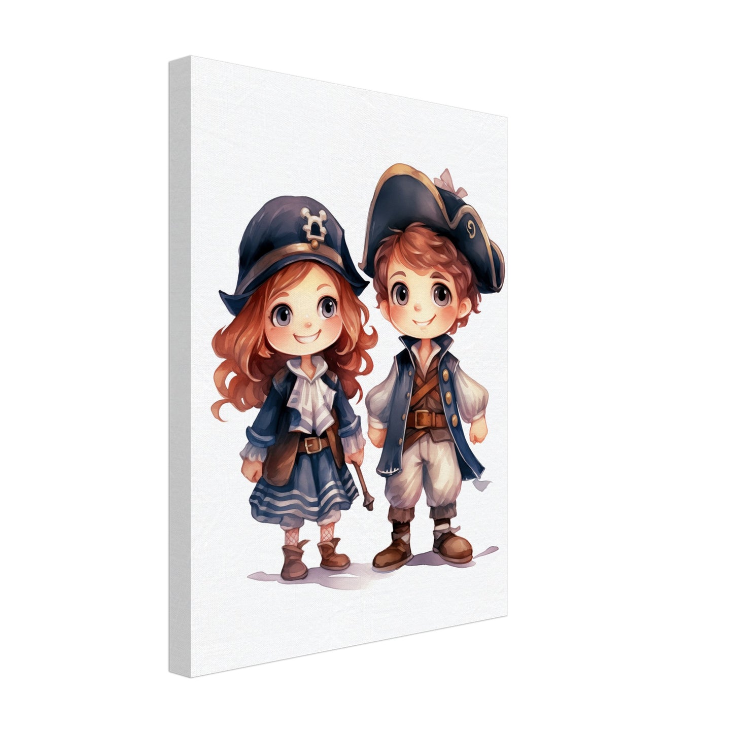 Kapitänin Clara und Erster Maat Max Leinwand 30x40 cm - Pixara