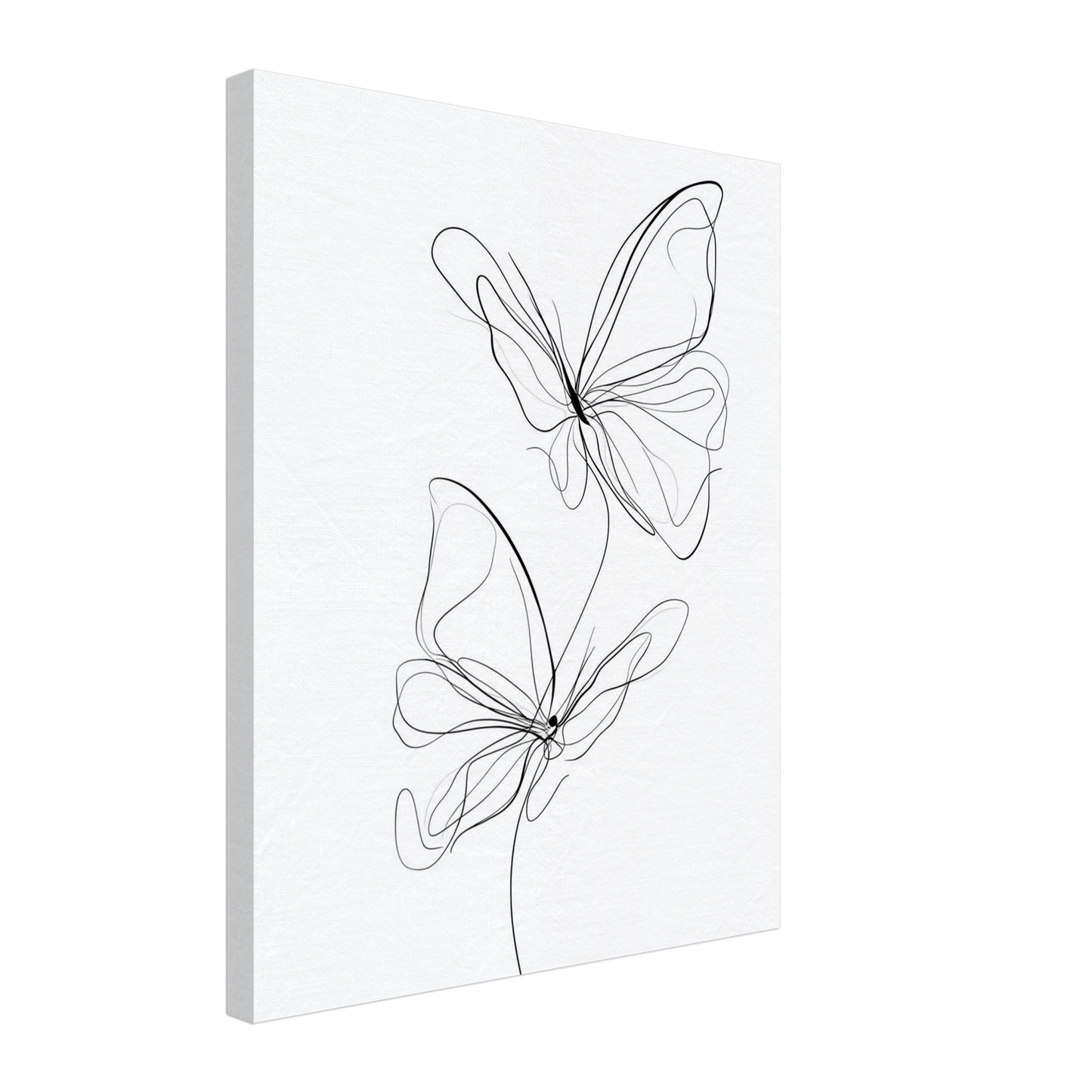 Federleicht – Schmetterlinge in Linie Leinwand 40x50 cm - Pixara