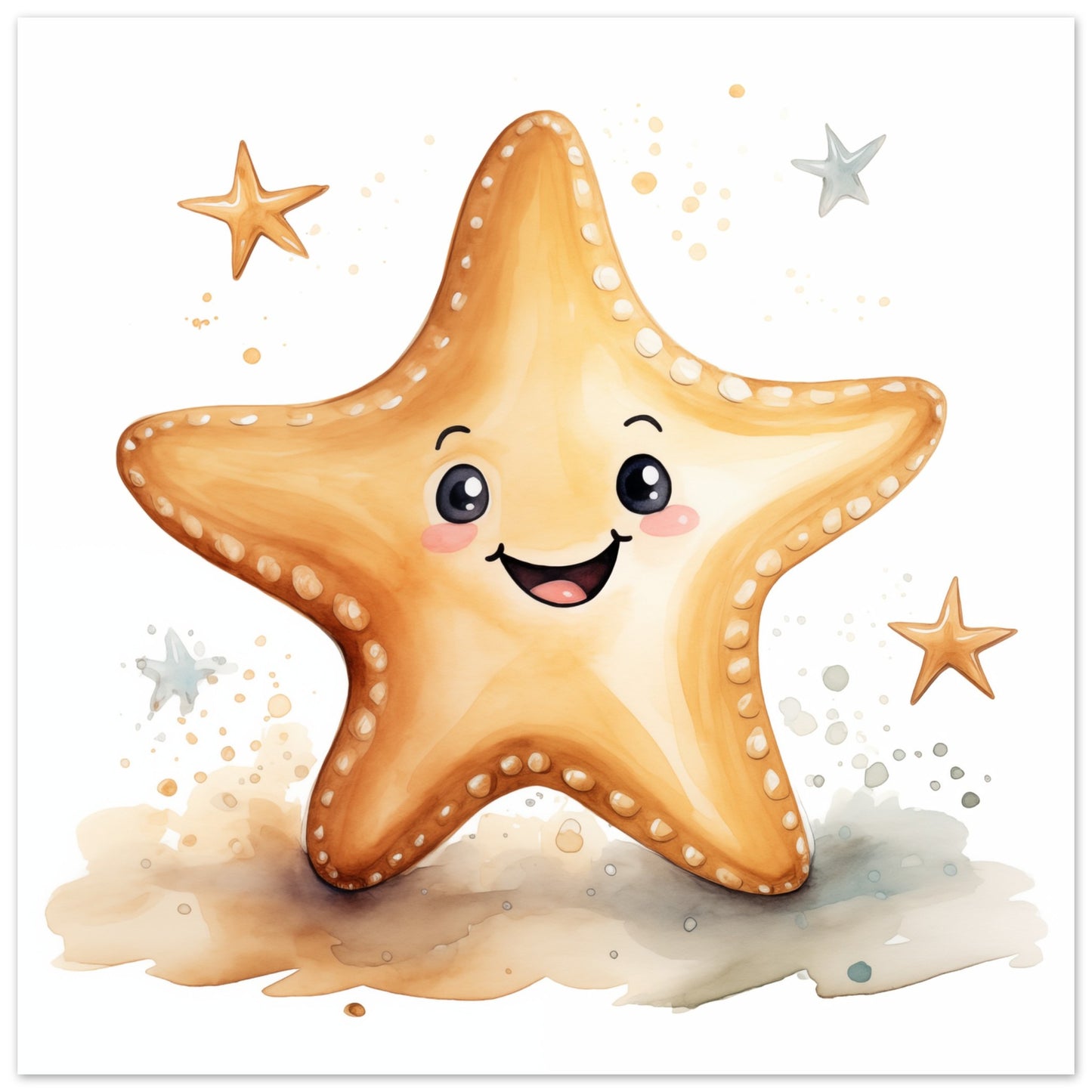 "Sterni" der Seestern Poster 25x25 cm - Pixara