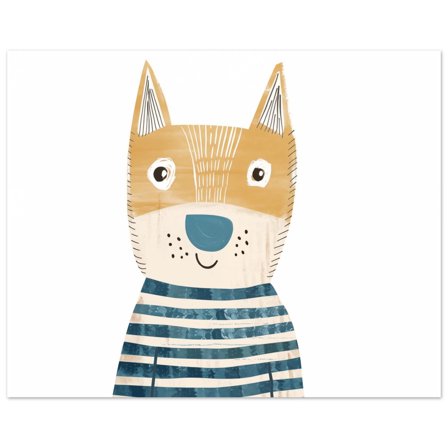 Bodo der freundliche Hund Poster 20x25 cm - Pixara
