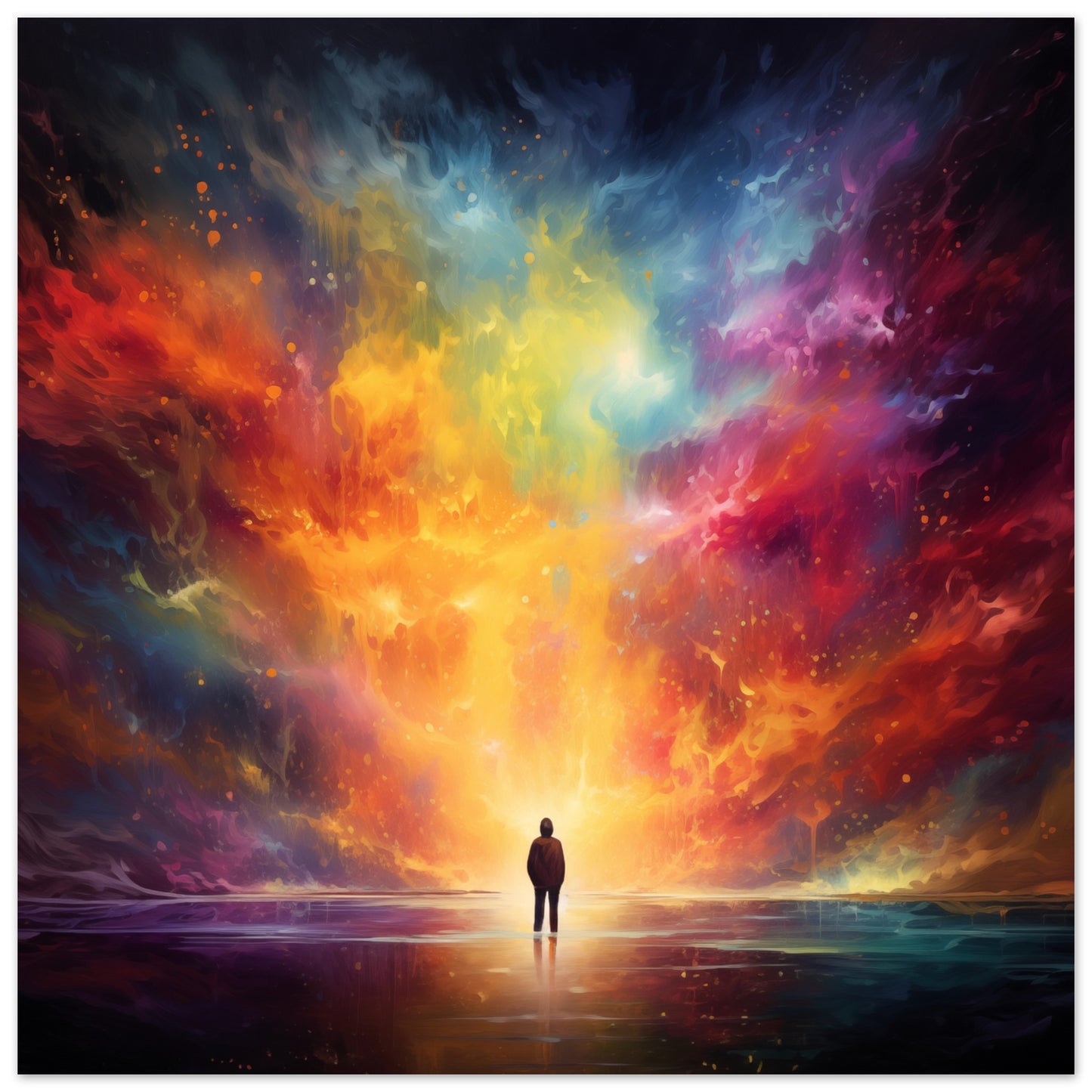 Farbexplosion Poster 50x50 cm - Pixara