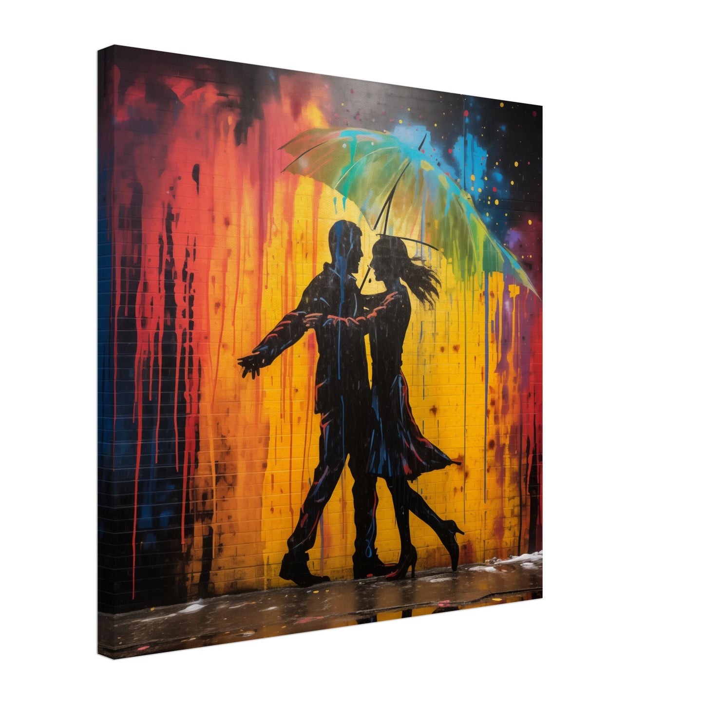 Rhytmus der Farben Leinwand 50x50 cm - Pixara