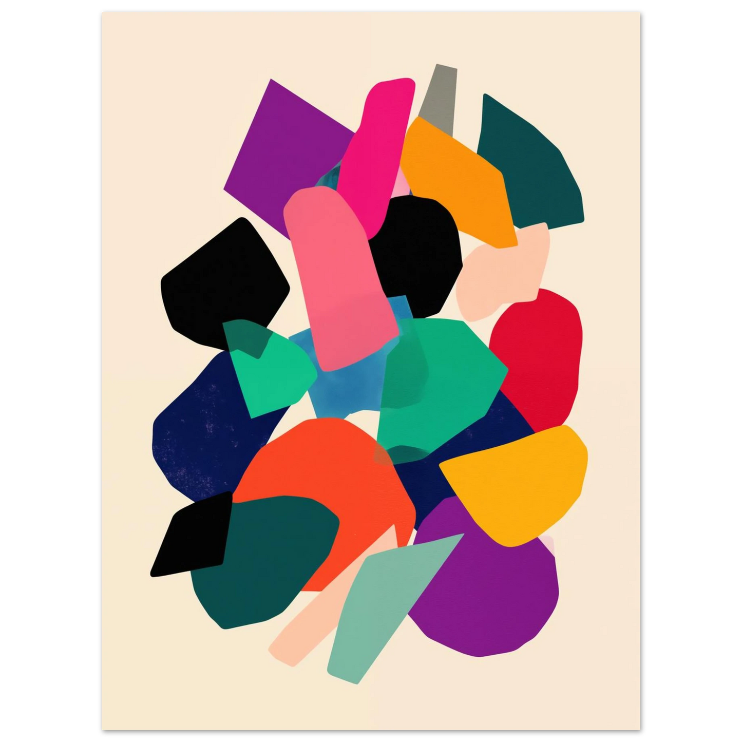 Farbfragment No. 01 Poster 30x40 cm - Pixara