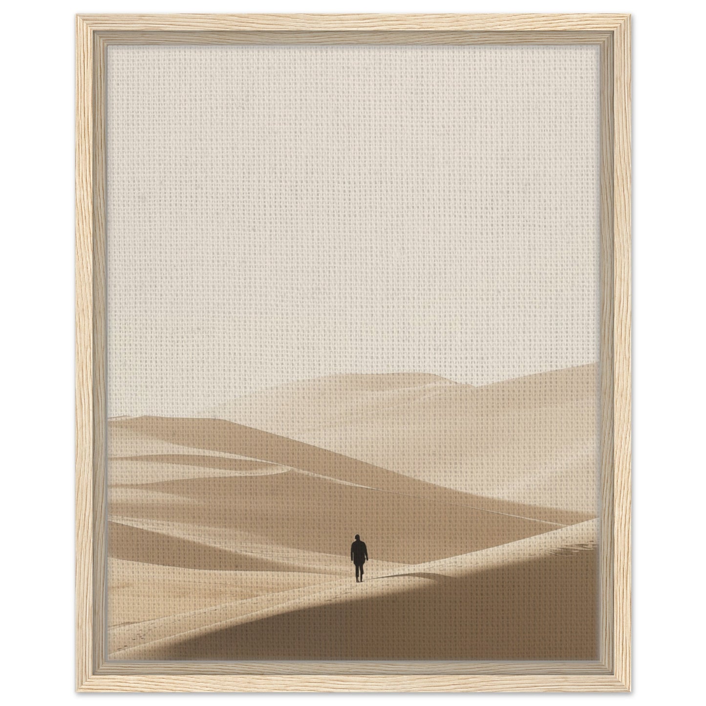 Einsamer Wanderer | Gerahmte Leinwand Holzrahmen 40x50 cm - Pixara