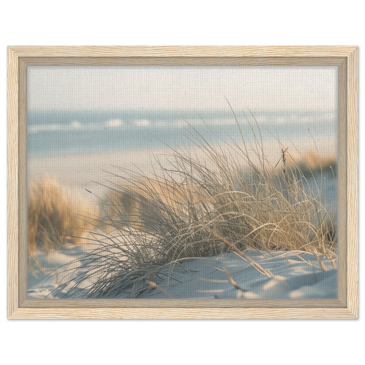 Sand und Schilf | Gerahmte Leinwand Holzrahmen 30x40 cm - Pixara
