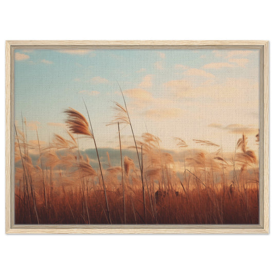 Flüstern des Feldes | Gerahmte Leinwand Holzrahmen 50x70 cm - Pixara