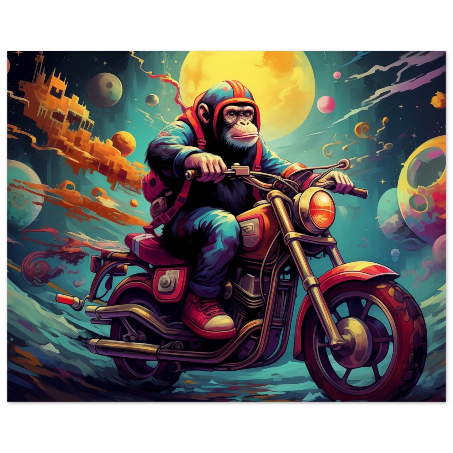 Kosmischer Reiter 40x50 cm - Pixara