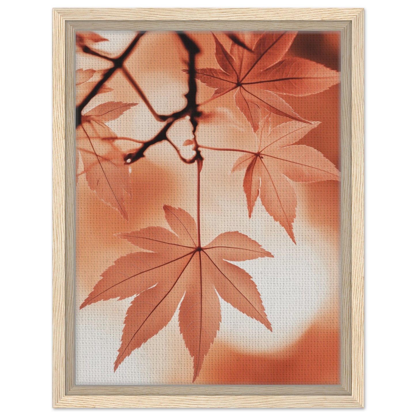 Herbstlicher Ahorntraum | Gerahmte Leinwand Holzrahmen 30x40 cm - Pixara