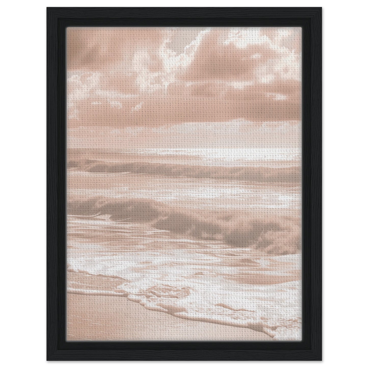 Flüsternde Wellen | Gerahmte Leinwand Schwarzer Rahmen 30x40 cm - Pixara