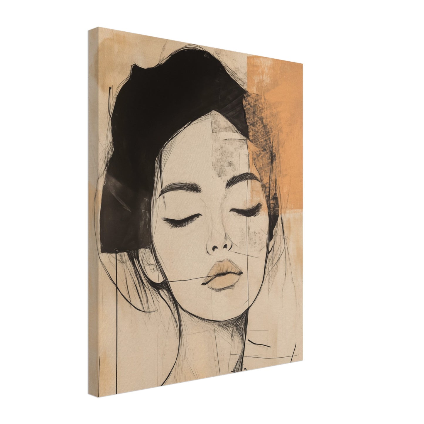 Zarte Linien im Portrait Leinwand 40x50 cm - Pixara