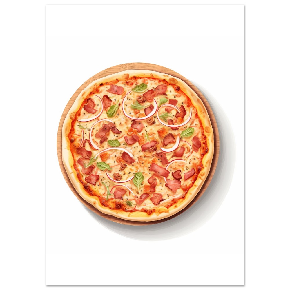 Klassische Pizza Poster A4 21x29.7 cm - Pixara