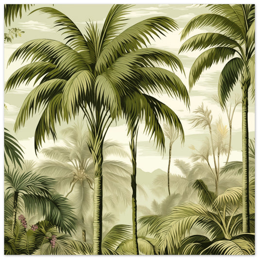 Tropisches Blätterdach Poster 50x50 cm - Pixara