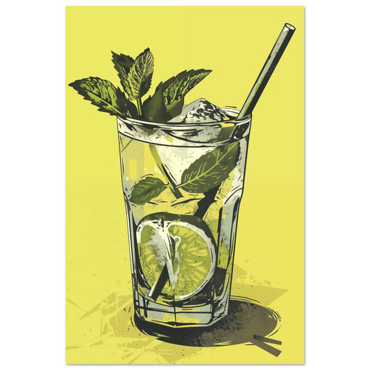 Mojito in Vintage-Stil 60x90 cm - Pixara