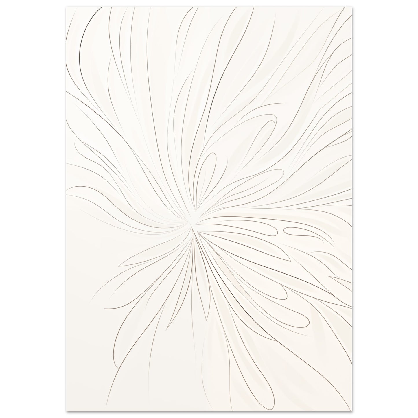 Feathery Lines Poster A4 21x29.7 cm - Pixara