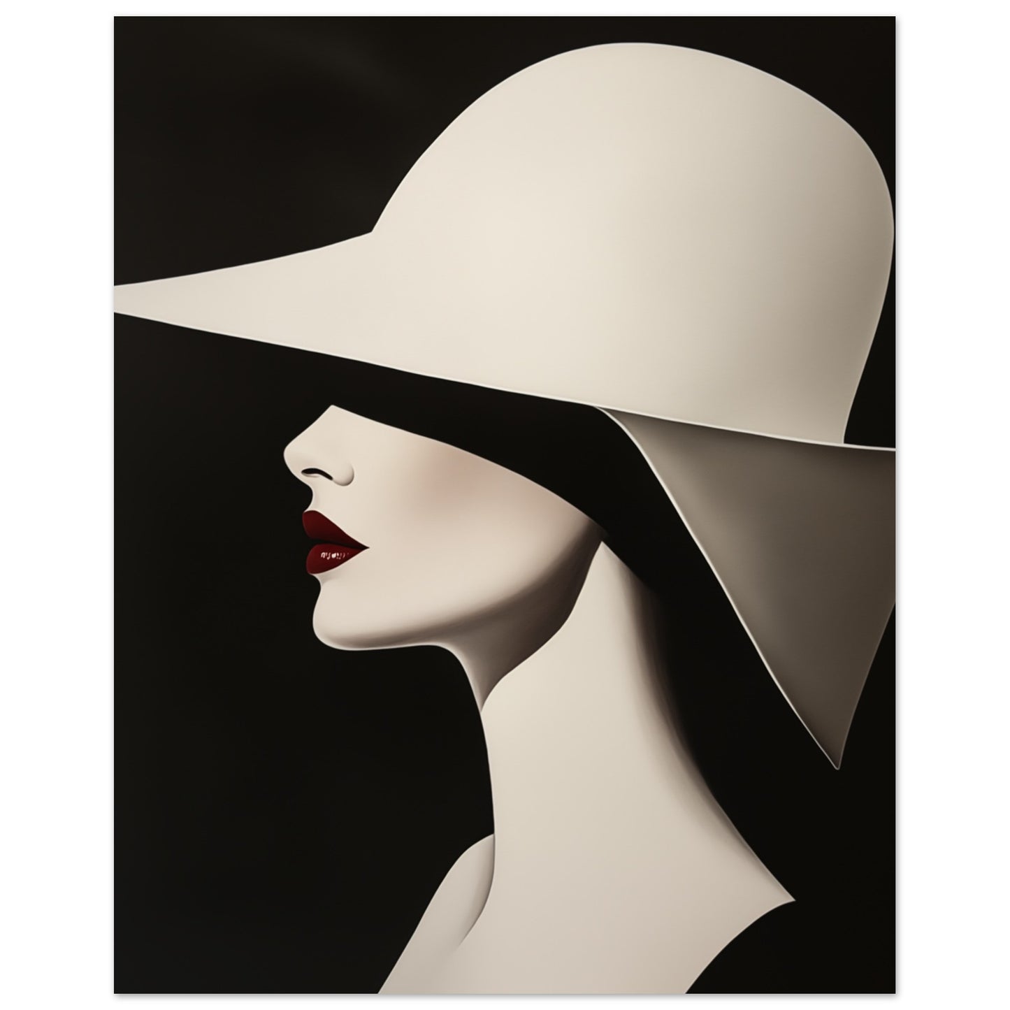 Minimalistisches Profil Poster 40x50 cm - Pixara