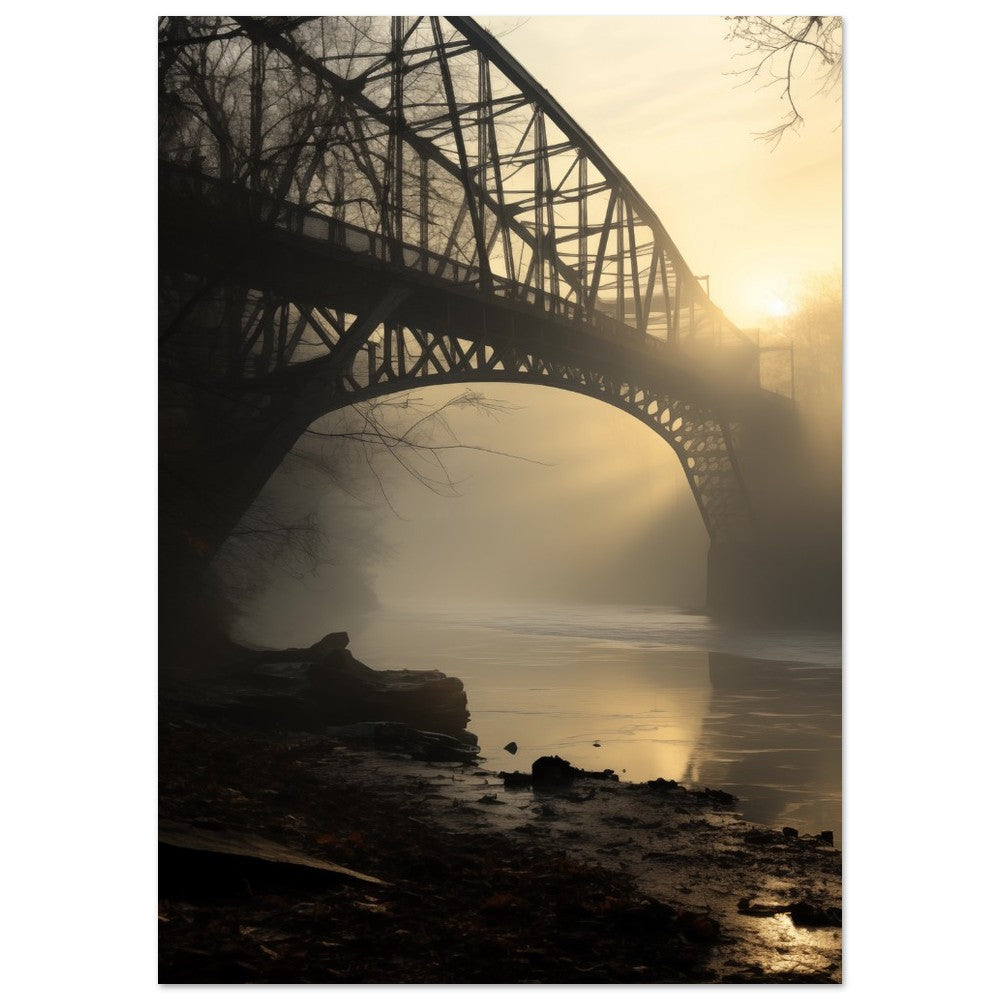Morgendämmerung am Fluss A4 21x29.7 cm - Pixara