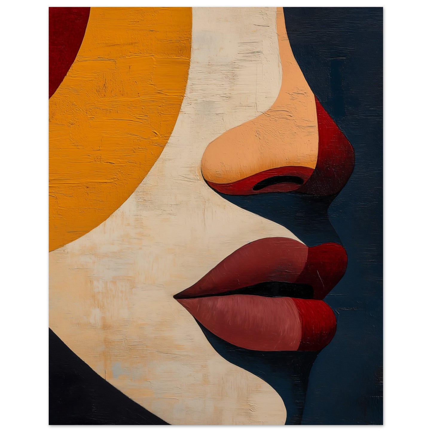 Abstrakte Geometrie eines Gesichts Poster 40x50 cm - Pixara