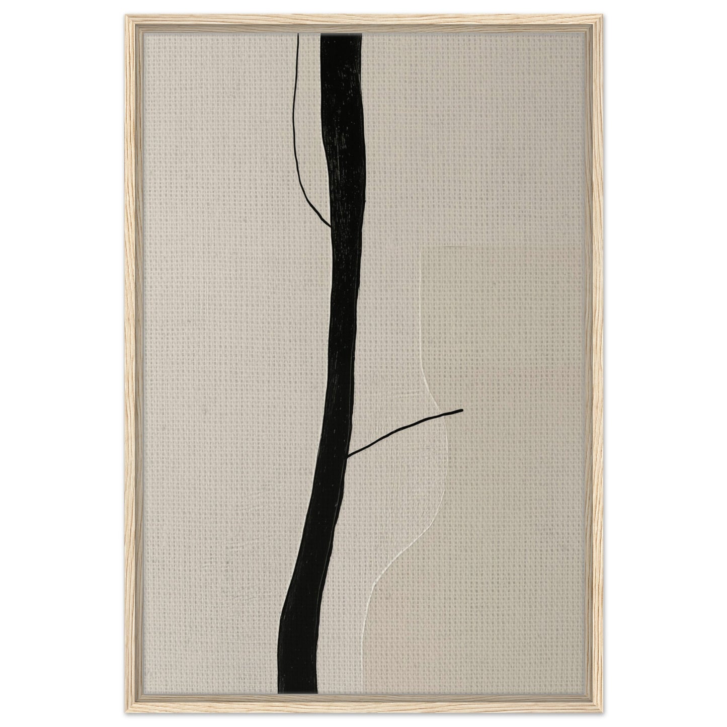 Zarte Linien der Natur | Gerahmte Leinwand 60x90 cm Holzrahmen - Pixara