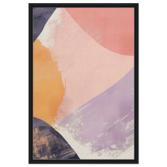 Geometrische Morgenröte | Gerahmte Leinwand Schwarzer Rahmen 60x90 cm - Pixara