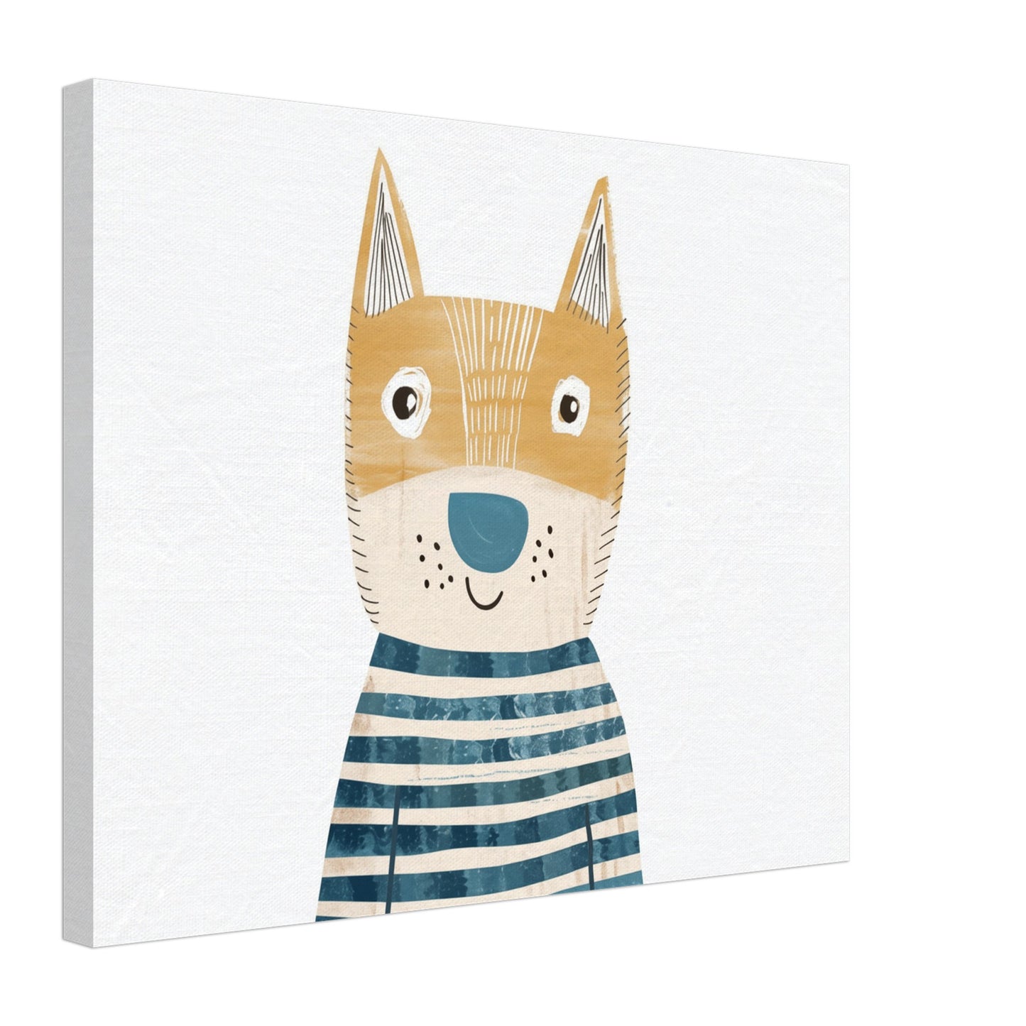 Bodo der freundliche Hund Leinwand 40x50 cm - Pixara