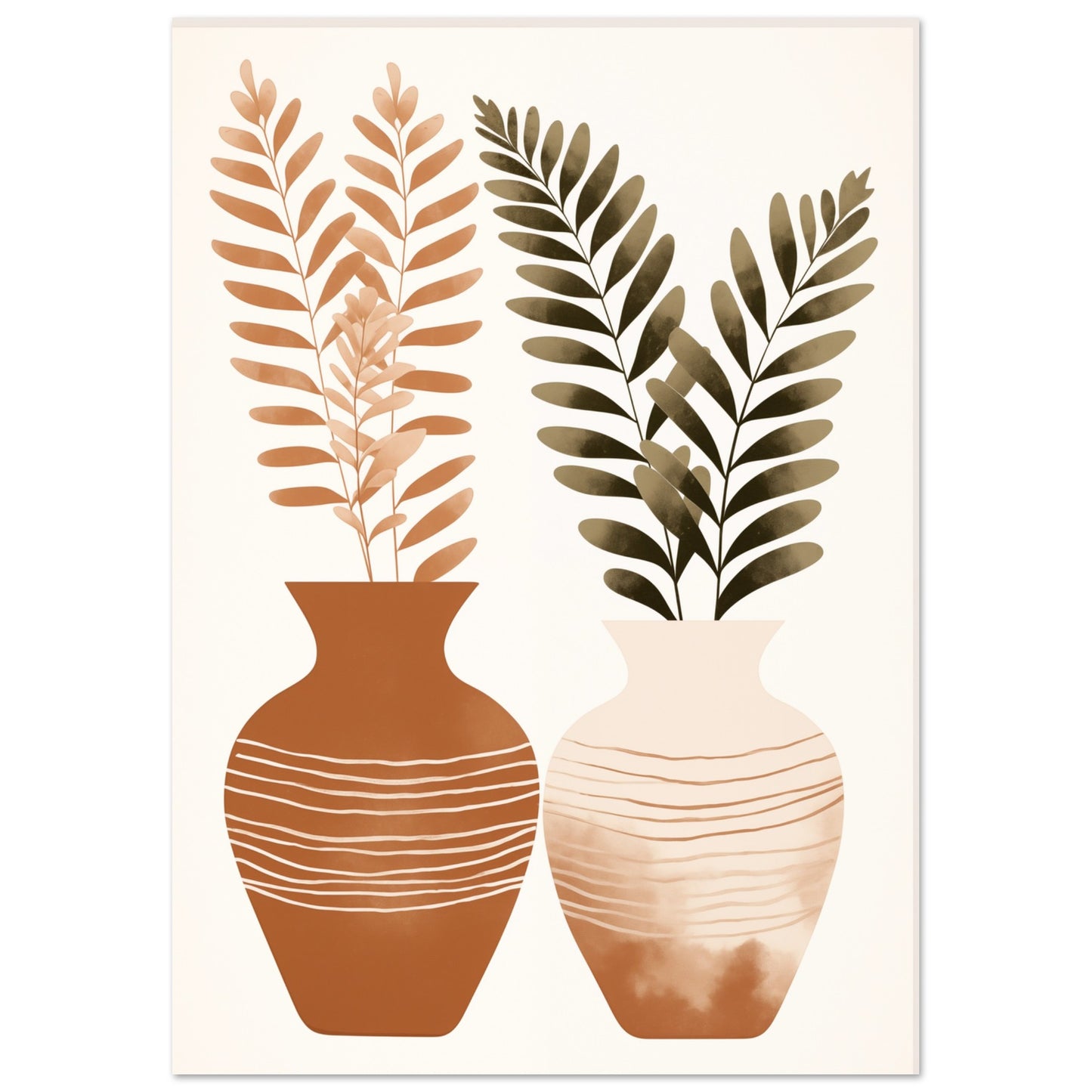 Boho Botanik Poster A4 21x29.7 cm - Pixara