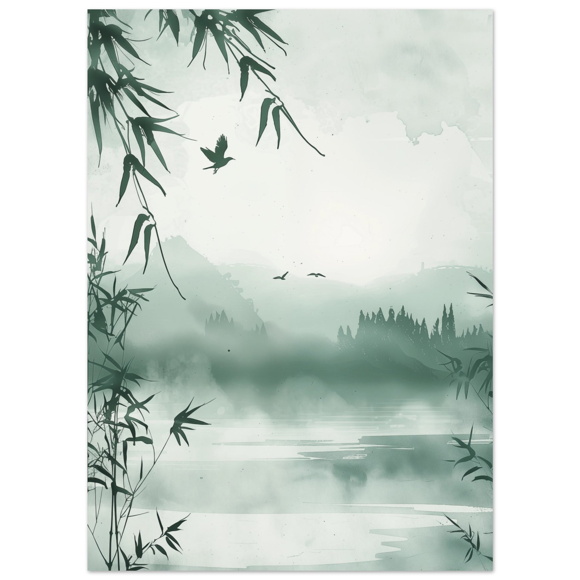Nebel im Bambuswald 13x18 cm - Pixara